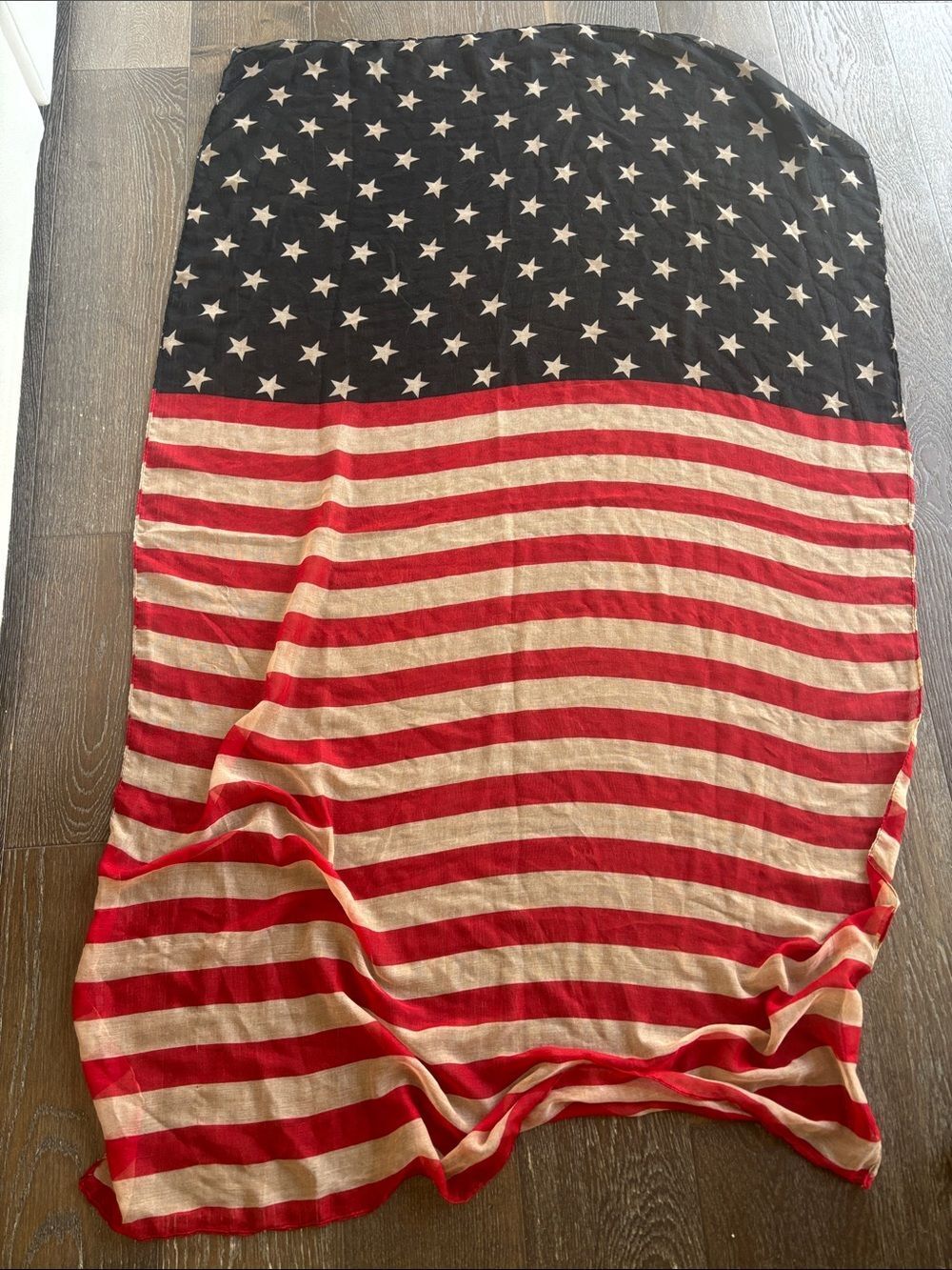American Flag Print Lightweight Scarf